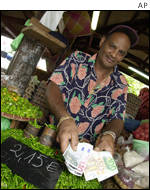 Market trader in Reunion