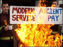 Firefighters' picket line