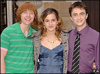 Rupert Grint, Emma Watson and Daniel Radcliffe