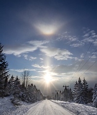 Fotografie horního dotykového oblouku, 2. 12. 2012, Krušné hory