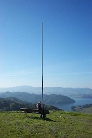 N4EKV's homemade ground plane vertical 20m long.