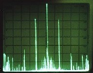 Fundamental of 27.125 MHz and its harmonics extending out to 500 MHz.