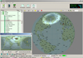 The current auroral oval displayed is spherical projection. HamCAP shows the propagation conditions on 40m at the same time.