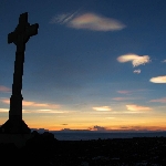 Nacreous clouds between 15-25 km of altitude.