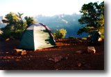 Camp overlooking Titled Mesa