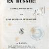 Renoüard de Bussierre : Voyage en Russie