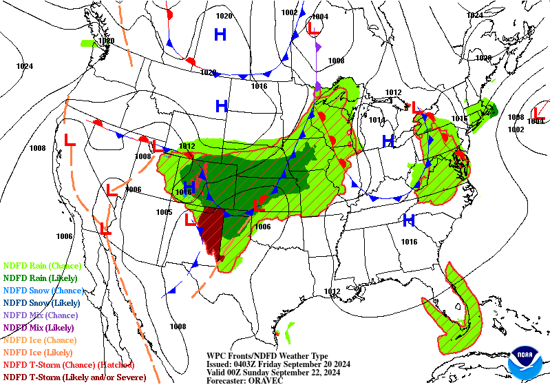 Forecast valid Sunday 00Z