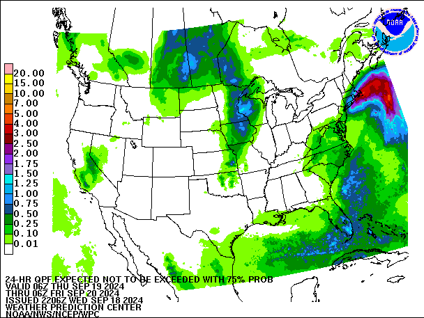 24-Hour 75th
                     Percentile QPF valid 06Z September 20, 2024