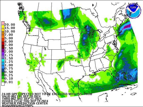 24-Hour 75th
                     Percentile QPF valid 00Z September 21, 2024