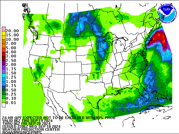 24-Hour 90th
                     Percentile QPF valid 06Z September 20, 2024