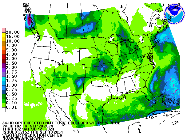 24-Hour 95th
                     Percentile QPF valid 18Z September 21, 2024