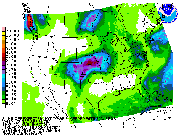 24-Hour 95th
                     Percentile QPF valid 12Z September 22, 2024