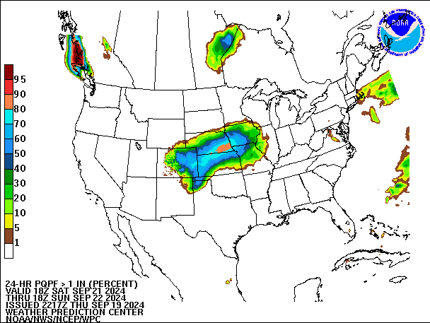 24-Hour PQPF valid 18Z September 22, 2024