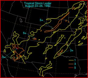 Andrew 1992 storm total rainfall