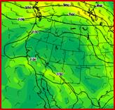 [.png Graphic]
Wind Barbs, Wind Speed (shaded) [Knots]\ Geopotential Height Contours [gpm]\700 mb - 00Z Fri 04-Sep 1998
Size: 41 Kb