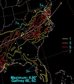 Hurricane Danny (1985) Rainfall