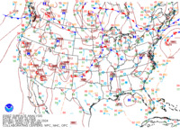 Latest United States (CONUS) surface analysis with observations